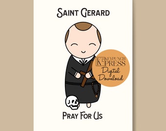 Saint Gerard Greeting Card Digital Download