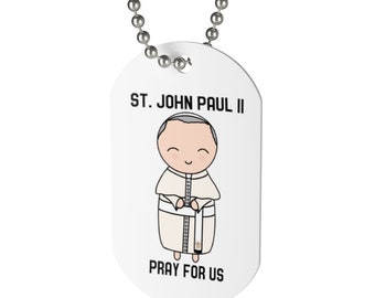 Saint Pope John Paul II Medal Dog Tag
