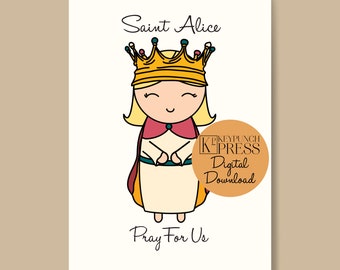 Saint Alice Greeting Card Digital Download