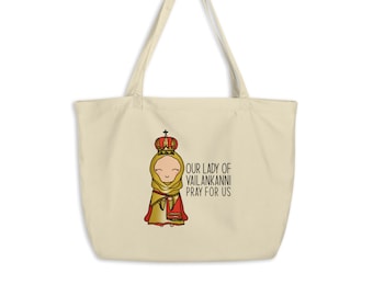 Our Lady of Vailankanni Large Organic Tote Bag
