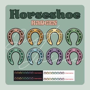 Horse Shoe Sub Badges | Twitch | Kick | Discord