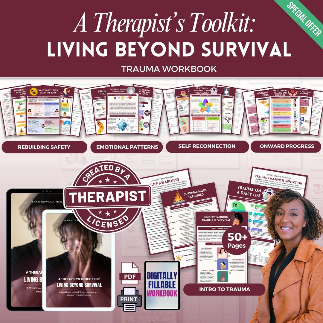 Living Beyond Survival Mega Bundle Workbook, Trauma Workbook, Healing ...