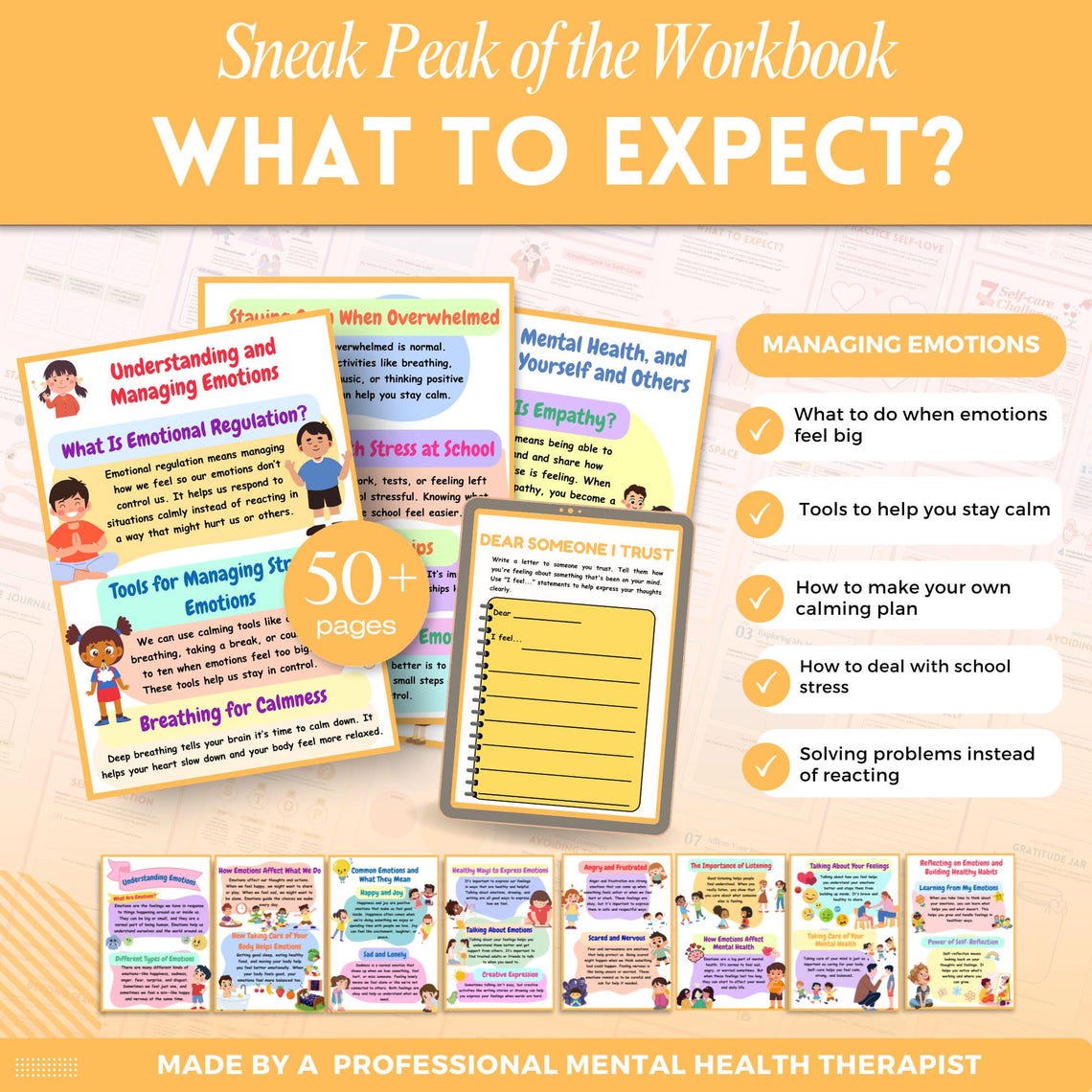 Kids Emotional Regulation Mega Bundle Workbook, Self Awareness, Therapy ...