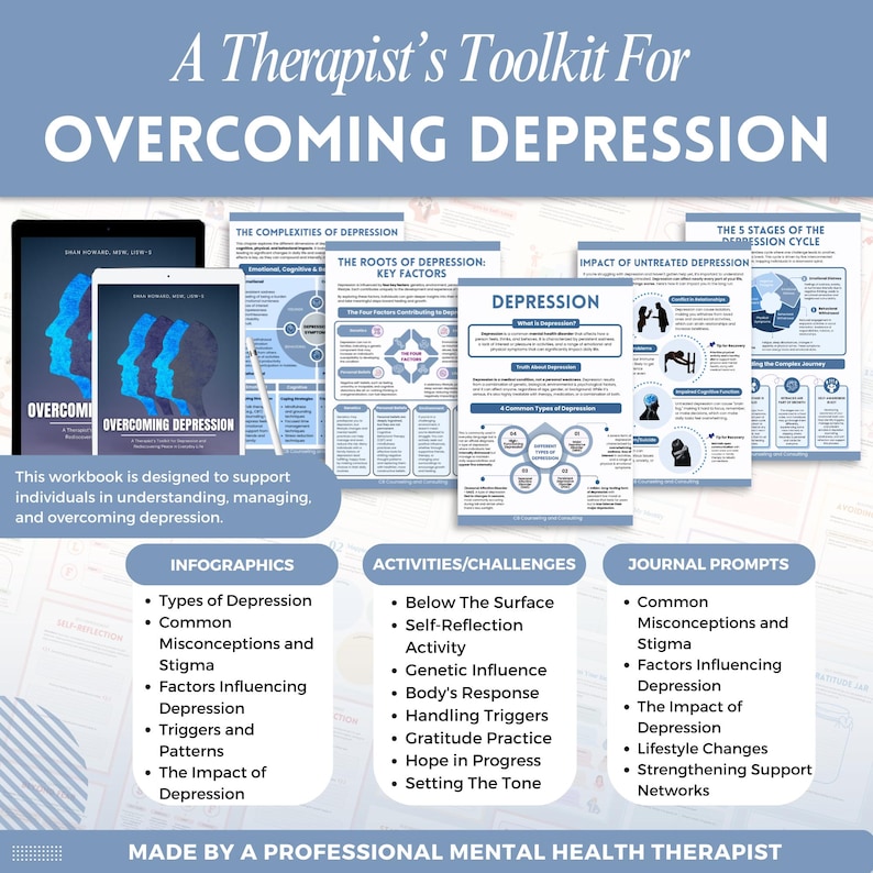 Depression Workbook, Therapy Worksheets, Coping Skills, Breaking the ...