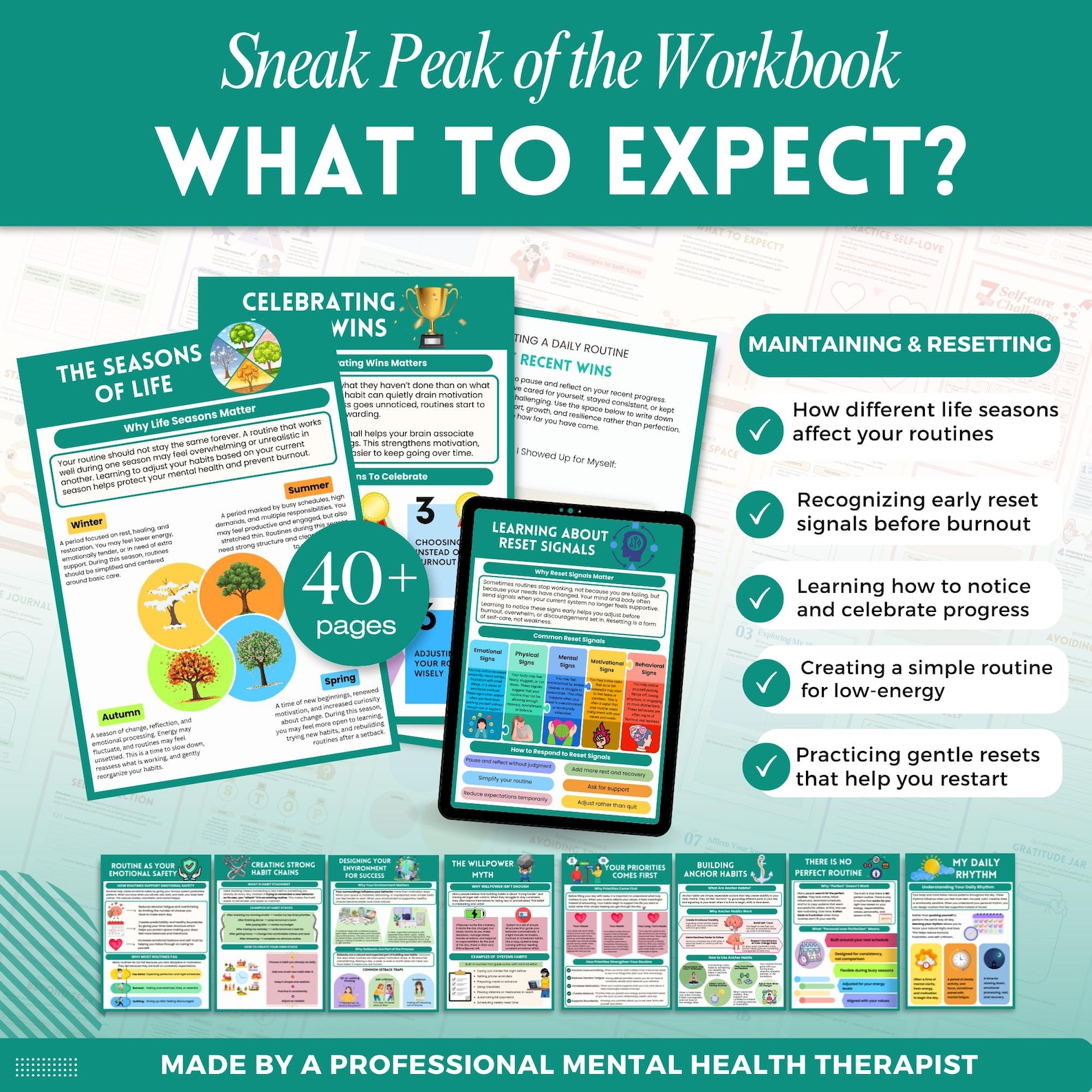 Creating A Daily Routine Workbook Mega Bundle, Daily Habits Guide, Life ...