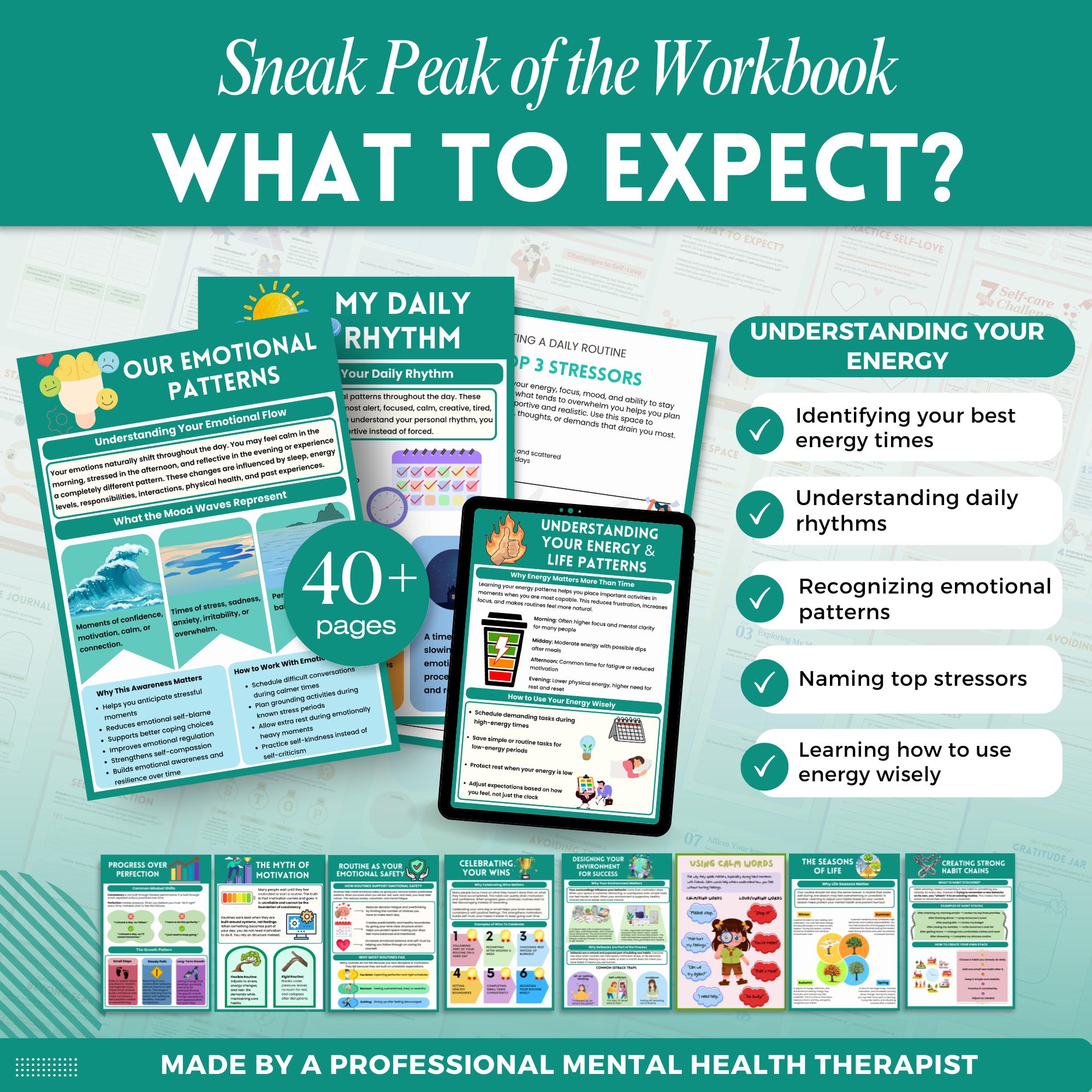 Creating A Daily Routine Workbook Mega Bundle, Daily Habits Guide, Life ...