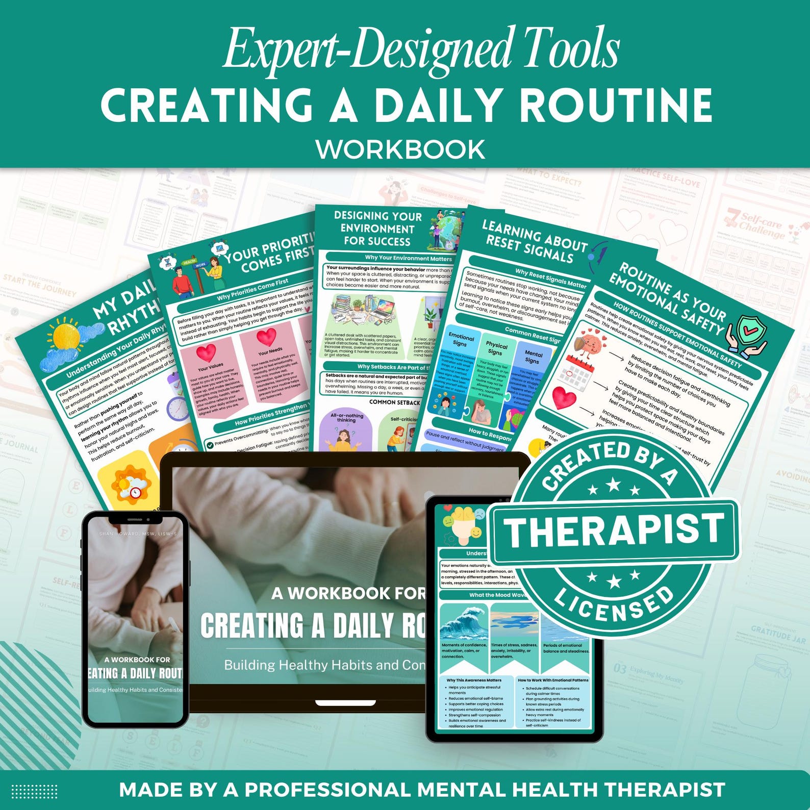 Creating A Daily Routine Workbook Mega Bundle, Daily Habits Guide, Life ...