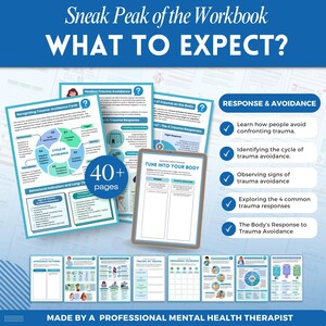 Healing from trauma a mental health digital and fillable workbook created by a licensed mental health therapist.