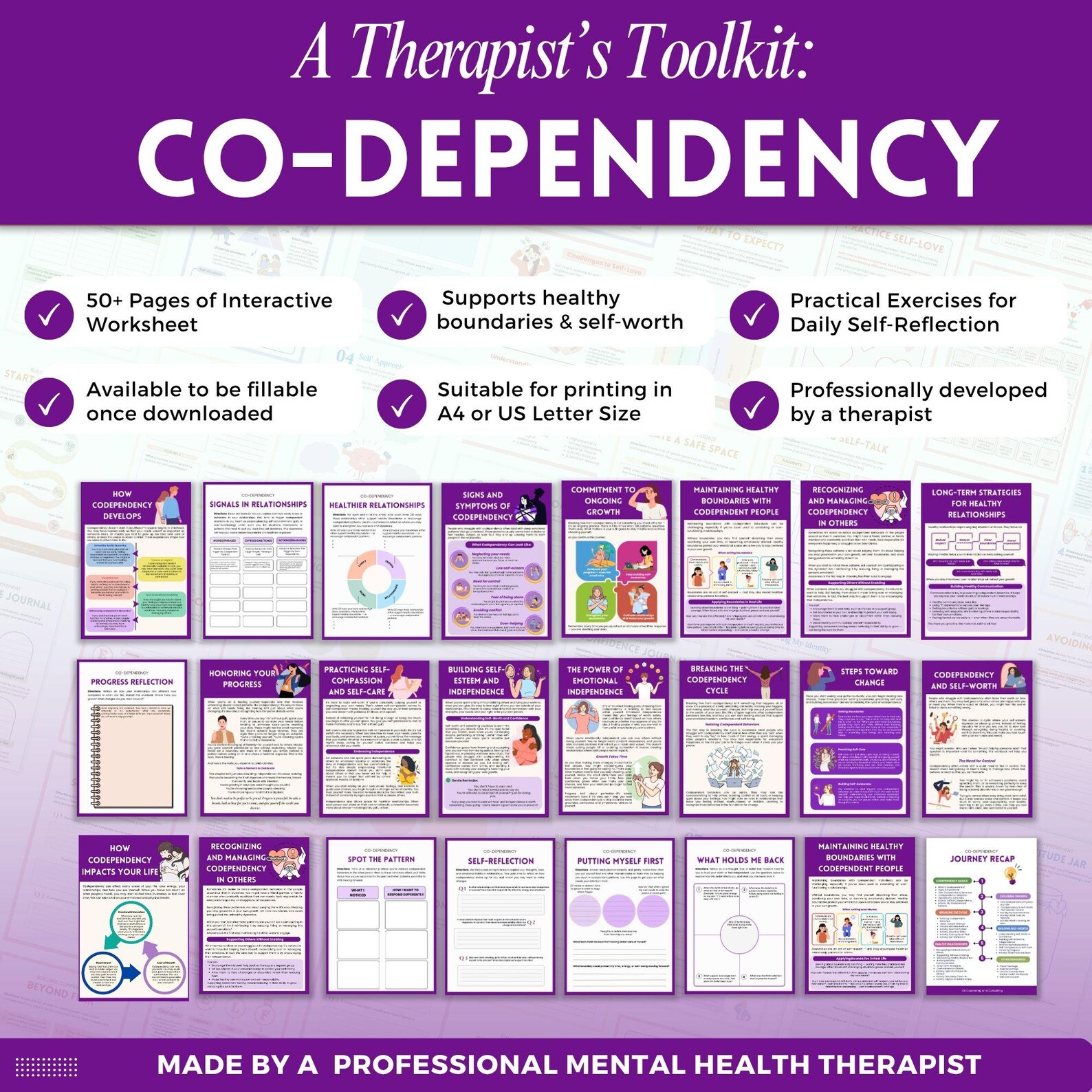 Codependency Mega Bundle Workbook, Codependent Relationships, Therapy ...