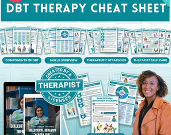 DBT Therapeut Spickzettel, Achtsamkeit, Stressbereitschaft, Achtsamkeit, Stresstolerierung, Therapie-Ressourcen