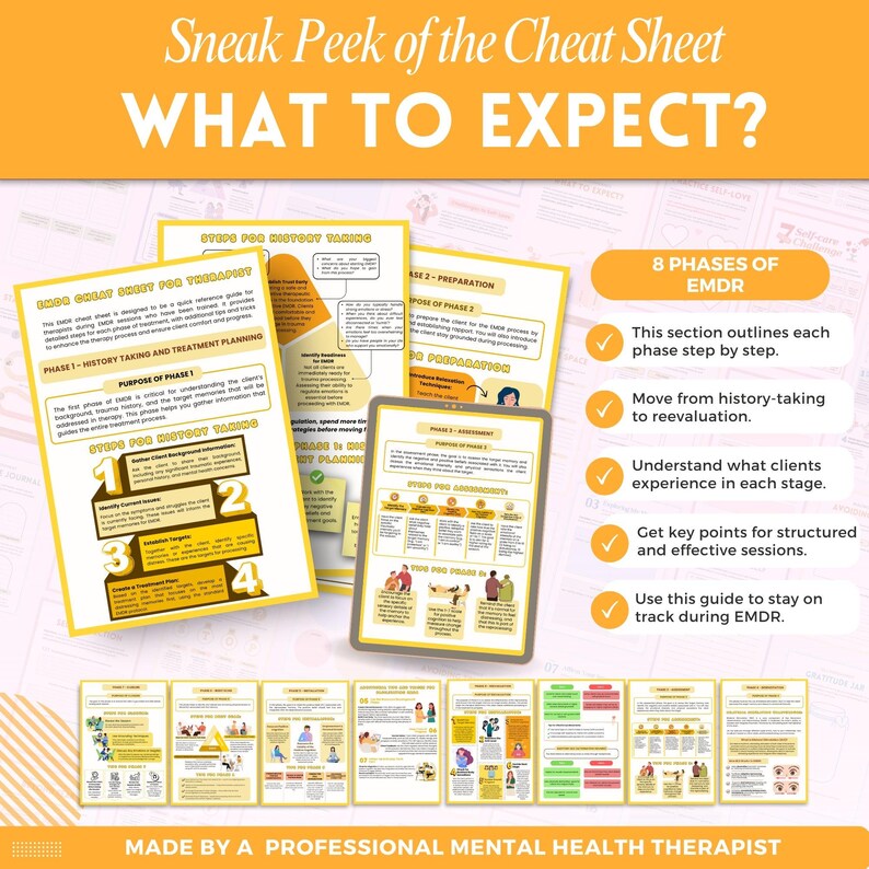 EMDR Client Workbook Mega Bundle, Client Handouts, Therapy Worksheets ...