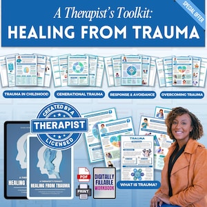 Pacchetto di quaderni di lavoro sul trauma, guarigione dal trauma, trauma infantile, PTSD, schede di lavoro sulla terapia, elaborazione del trauma, terapia del trauma, trauma complesso
