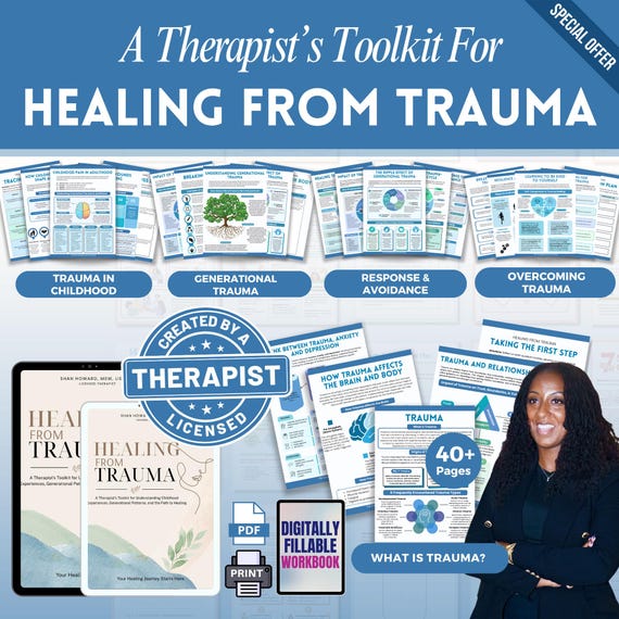 Trauma Workbook Mega Bundle, Healing from Trauma, Childhood Trauma, PTSD, Trauma Workbooks, Worksheets, Trauma Processing, Trauma Therapy