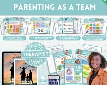 Elternschaft als Team Mega Bundle, Therapie Arbeitsblätter, Verhaltensunterstützung, Emotionen steuern, Mentales Wohlbefinden, sanfte Elternschaft, Eltern-Tools