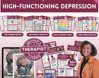 Zestaw ćwiczeń: Wysokofunkcjonalna depresja, Spirala depresji, Arkusze terapeutyczne, CBT, Umiejętności radzenia sobie z DBT, Cykl depresji