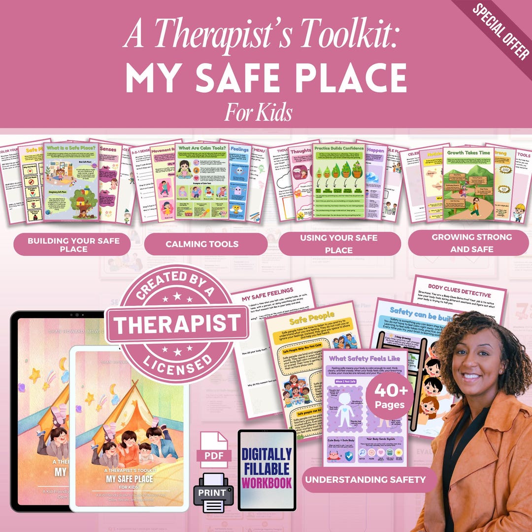 My Safe Place Workbook Mega Bundle | Kids Calming Tool, Mindfulness ...