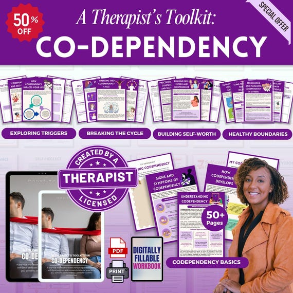 Codependency Mega Bundle Workbook, Codependent Relationships, Therapy Worksheets, Healthy Relationships, Family Therapy, Couples Counseling