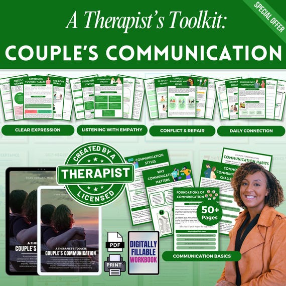 Couple's Communication Mega Bundle Workbook, Therapy Worksheets, Relationship Coaching, Conflict Resolution, Therapy Tools, Couples Therapy