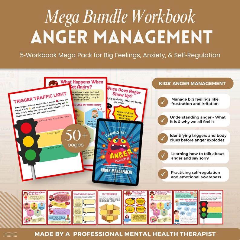 Kids Emotional Regulation Mega Bundle Toolkit, All in One Child Therapy ...