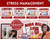 Stress Management Workbook Mega Bundle, stress relief, mental wellness, coping skills, emotional regulation, mental exhaustion, fatigue