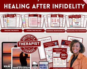 Healing After Infidelity Mega Bundle Workbook, Therapy Worksheets, Relationship Healing, Emotional Healing, Therapy Tools, Couples Therapy