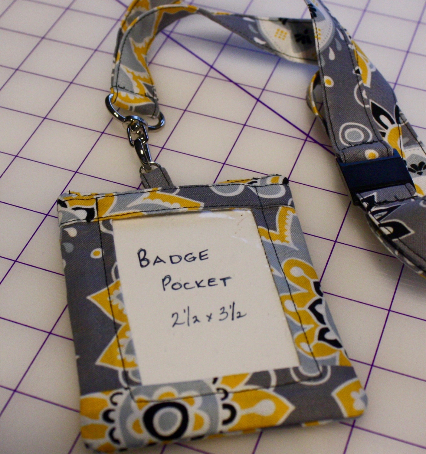 Fabric Lanyard and Badge Holder DIY Free Sewing Pattern