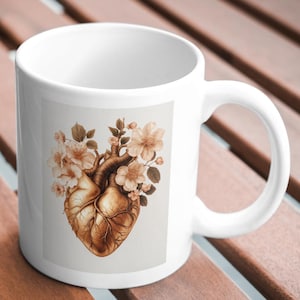 10 Roses Heart Anatomy Art Print | Anatomical 10 Posters for Medicine & Cardiology Decor | Unique Gift for Doctors and Students