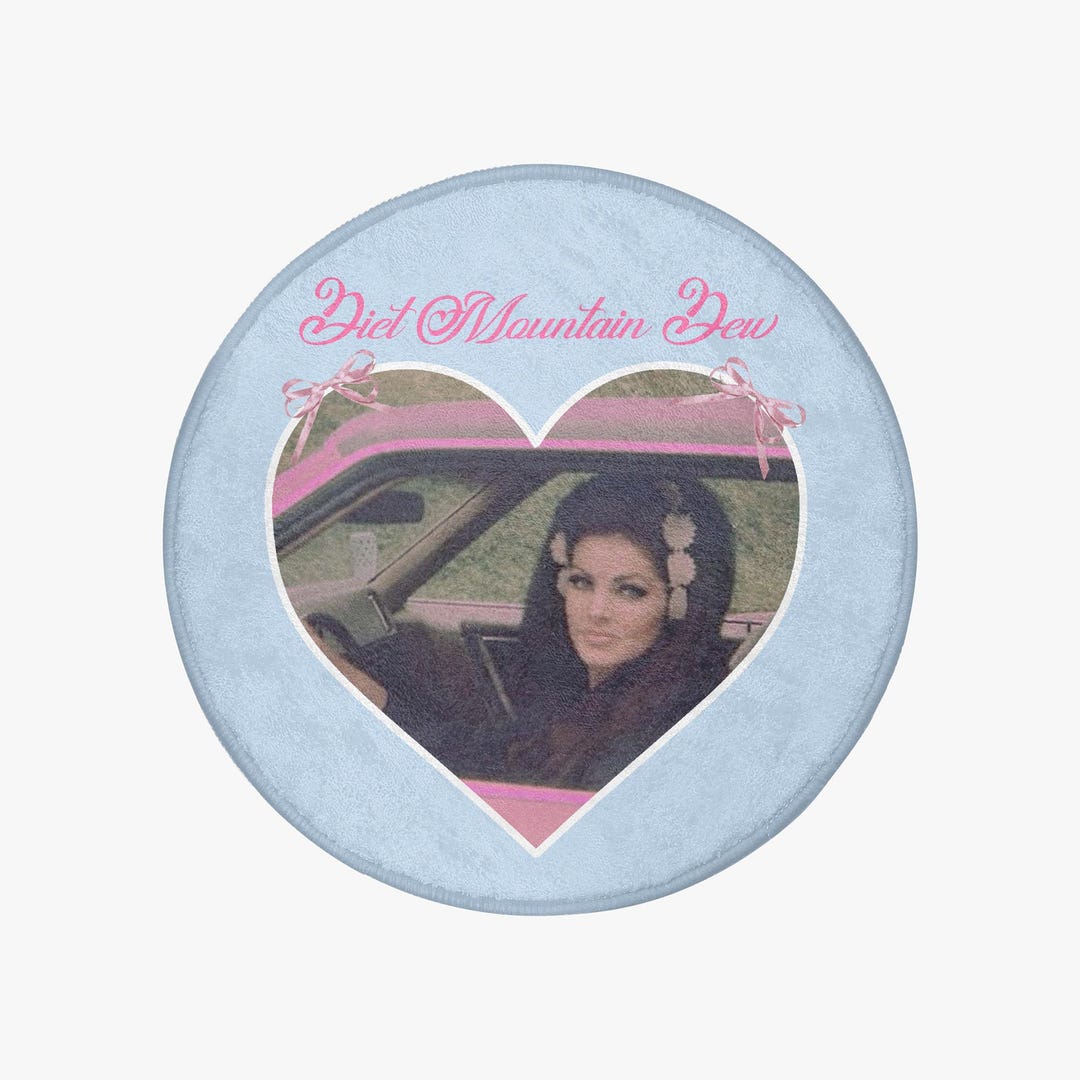 Priscilla Presley Round Rug 60s Vintage Girly Style Coquette Retro Chic ...
