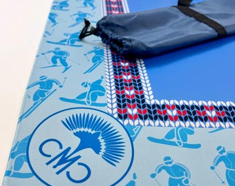 The Ski Club Neoprene Mahjong Mat – Toile Edition w/ Carrying Bag