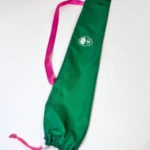 Bolsa para tapete de Mahjong Club: asa y cierre de palanca green/ pink handle