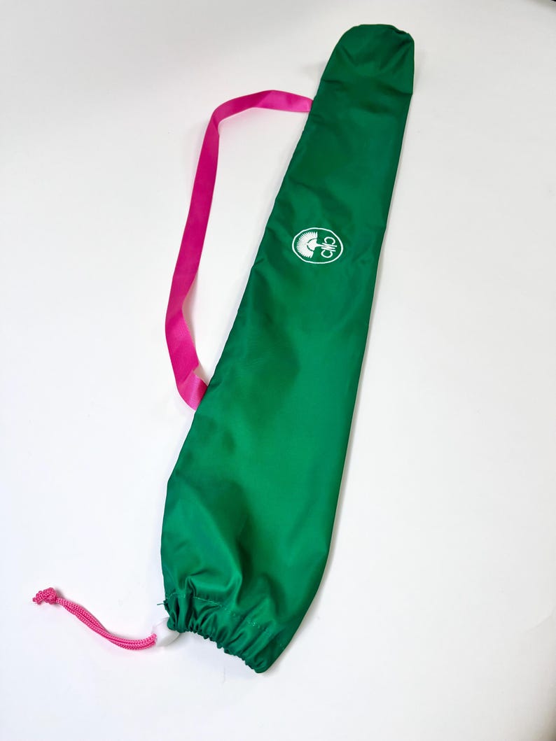 Bolsa para tapete de Mahjong Club: asa y cierre de palanca green/ pink handle