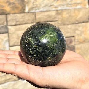Nephrite Jade Sphere – Handcrafted Polished Crystal for Natural Healing | Gift for All