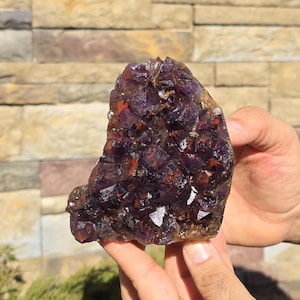 Rare Natural Auralite-23 Amethyst Cluster Geode – Premium Quality Super 7, Elestial, and Red Cap Amethyst