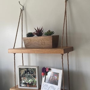 Two tier hanging rope Shelf