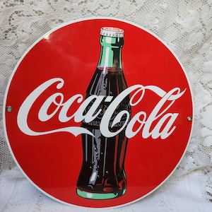 Metal Coca-Cola Vintage Sign HEAVY collectable coke wall hanging