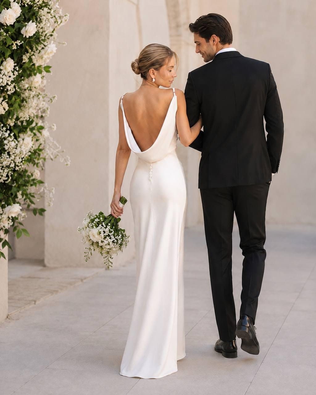 etsy backless wedding dress Reception Size:US 12