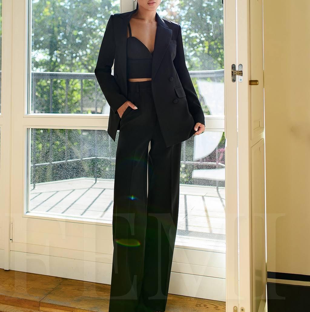 sexy black pant suit Delectable Domination - Prisoner of Pleasure Hog-Tie Submission Set