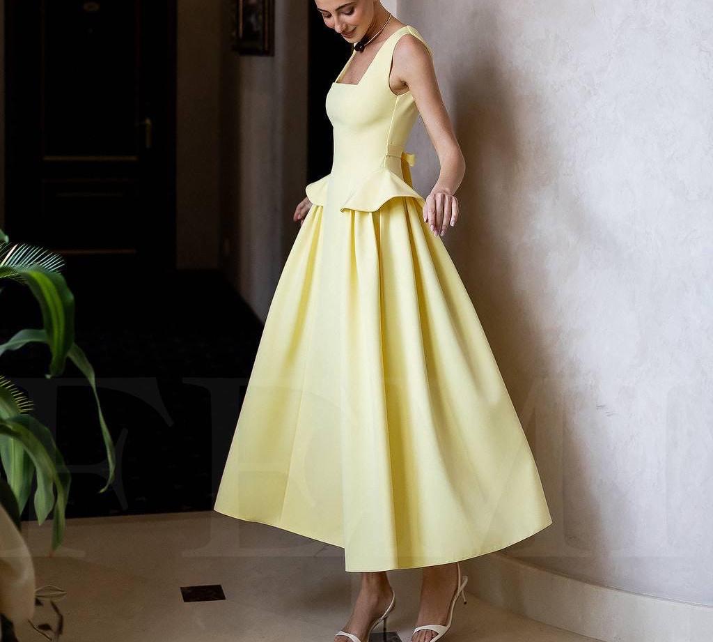 Butter Yellow Bridesmaid Dress - Etsy