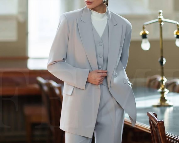 Trajes Formales Pantalones De Vestir Para Mujer En Once Traje Gris