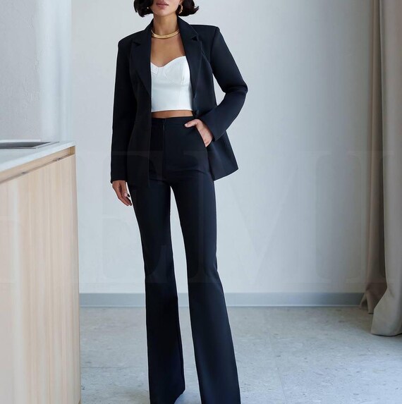 slim fit dress slacks The Perfect Classic Black Pant Kickflare