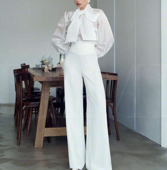 womens white dress pants Women's Three Piece Pant Suit Soft cozy and skin Women's White Dress Pants &