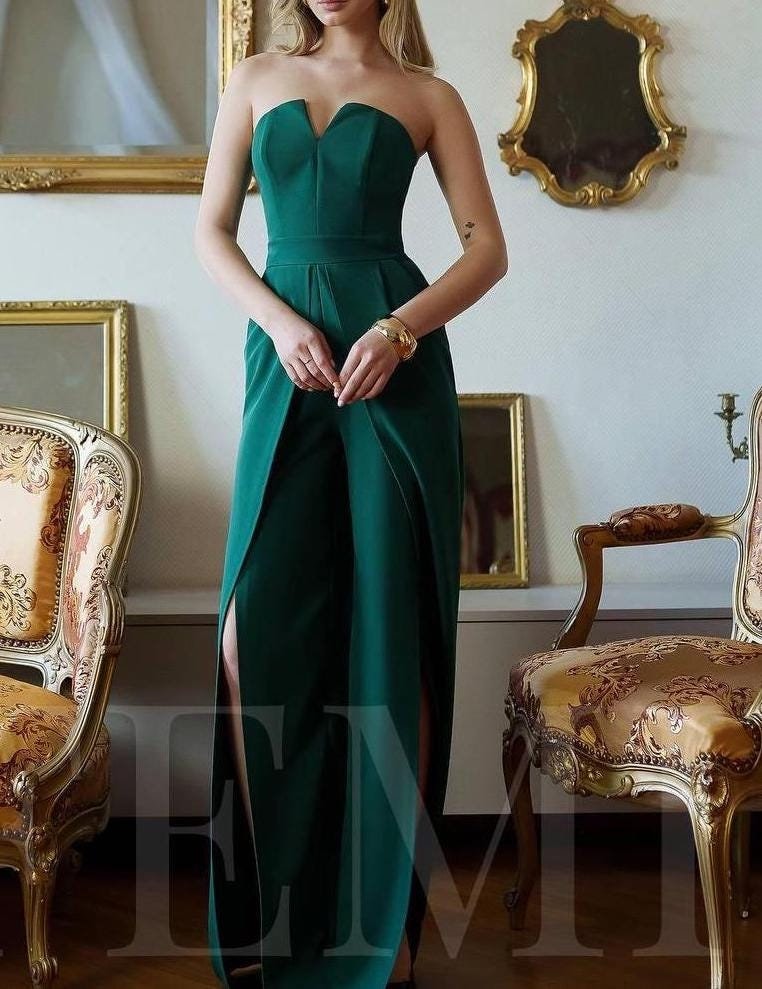 Emerald Green Jumpsuit - Etsy Emerald Green Jumpsuit - Etsy