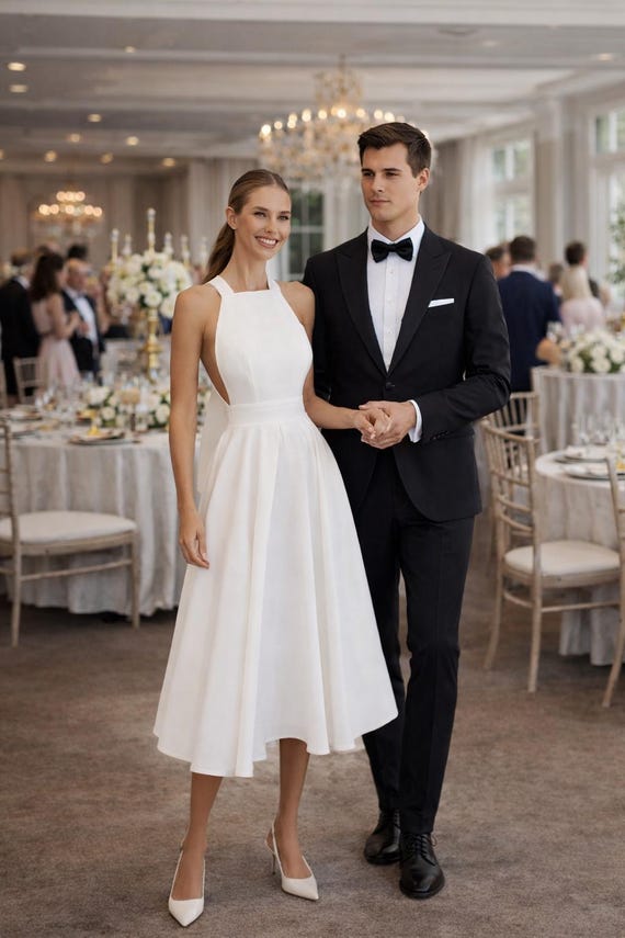 knee length dresses for ladies White Midi Dress - All Dresses