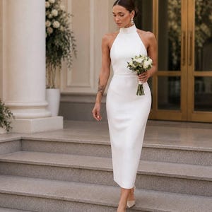 white fitted bodycon dress White Bodycon Dresses