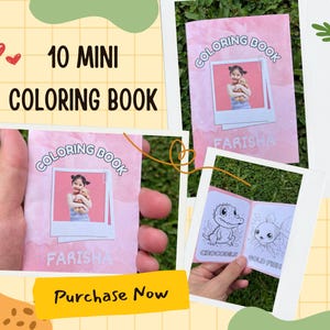 Personalisiertes Mini Malbuch - 10 Malbücher für Kinder im Set | Partygeschenke, Geburtstagsgeschenke, Spaß in Reisegröße