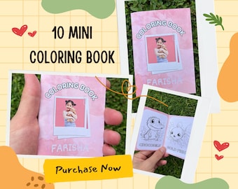 Activity For your Kids Mini Coloring Books – Custom Name Party Favors, Set of 10