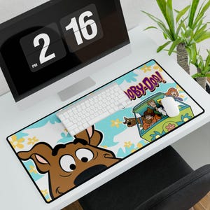 Desk Mats - Scooby Doo Design, Cartoon Character Gaming Pad, Office Desk Accessory, Mouse Pad, Computer Desk Protector, Kids Desk Decor