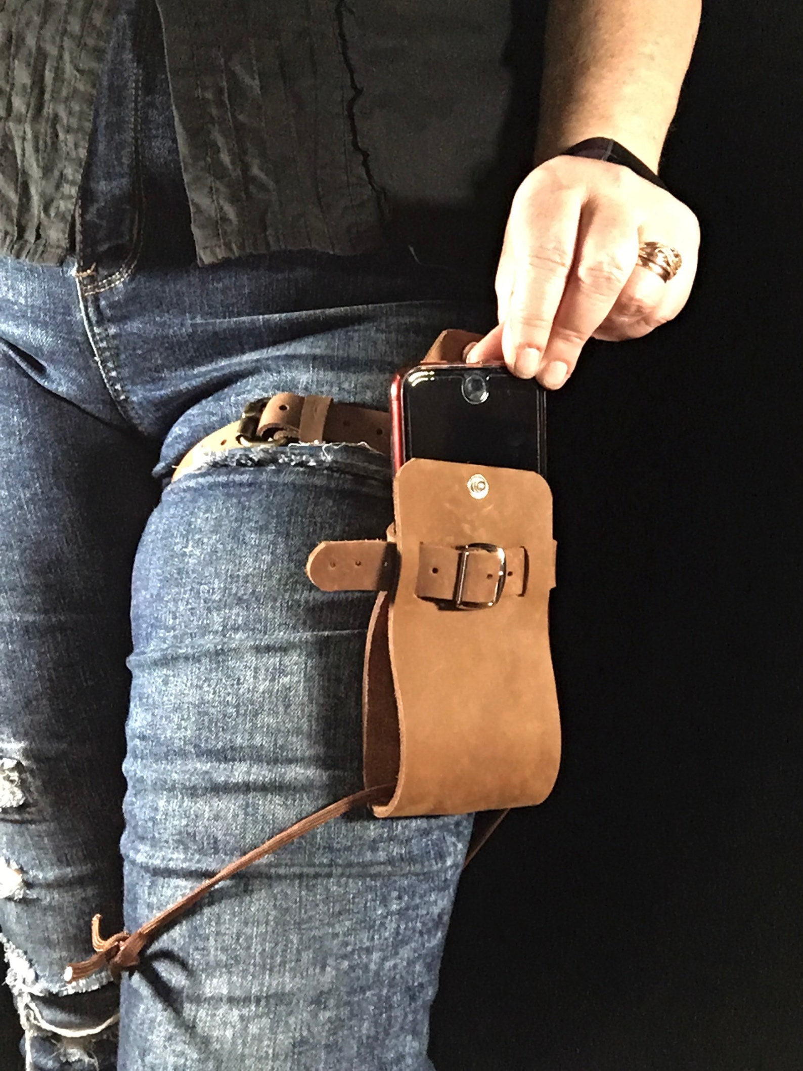 Phone Belt Holster Cellphone Iphone Pouch Mobile Phone Thigh Etsy