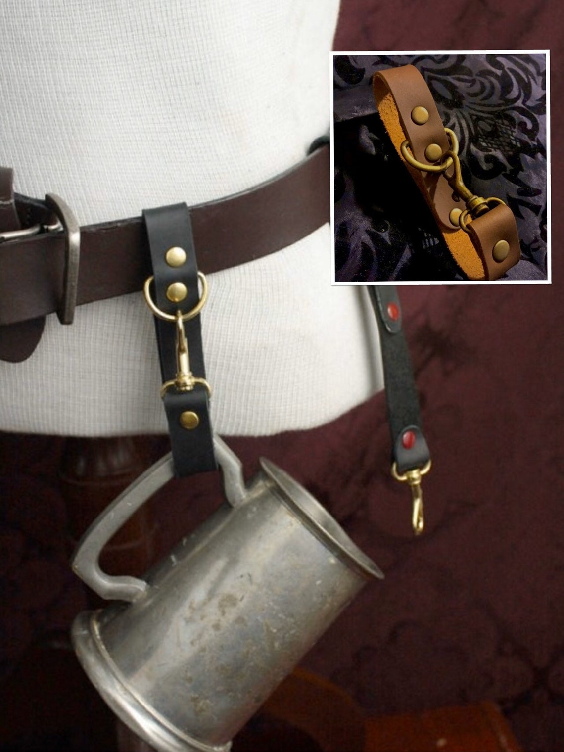 Goth Steampunk Mug hook cup holder belt loop Mug Frog Etsy