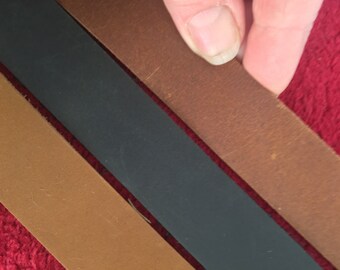 Leather Strap, 1" wide Brown /Black leather strip Steampunk belt blank 30, 45, 60, 72, 80 inch long, purse straps, belt 1 inch wide. 6 foot